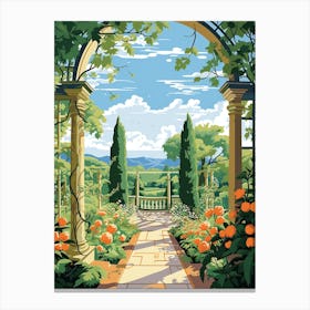Leu Gardens Usa Gardens Illustration 2  Canvas Print