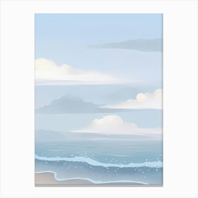 Beach Scene With Clouds Canvas Print