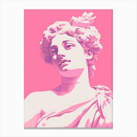 Aphrodite Greek Goddess Pop Art Pink 3 Canvas Print