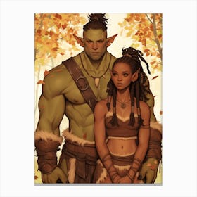 Elf And Orc 1 Canvas Print