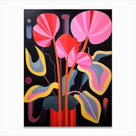 Cyclamen 1 Hilma Af Klint Inspired Flower Illustration Canvas Print