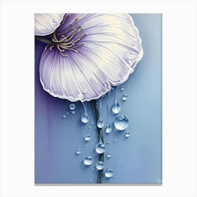 Water Droplet Flower Canvas Print