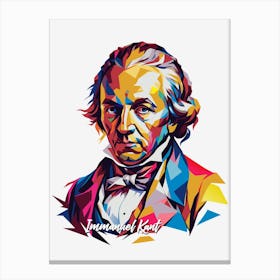 Immanuel Kant 02 Portrait WPAP Pop Art Canvas Print