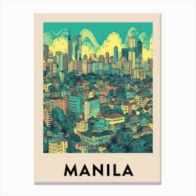 Manila Vintage Travel Poster Canvas Print