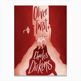 Book Cover - Oliver Twist by Charles Dickens Canvas Print