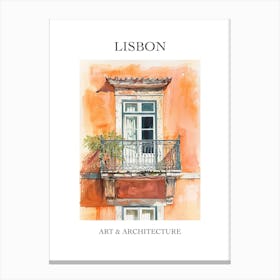 Lisbon Travel And Architecture Poster 1 Canvas Print