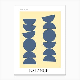 4 Balance - Yellow Canvas Print