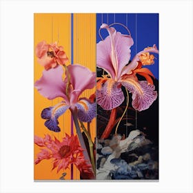 Surreal Florals Iris 3 Flower Painting Canvas Print