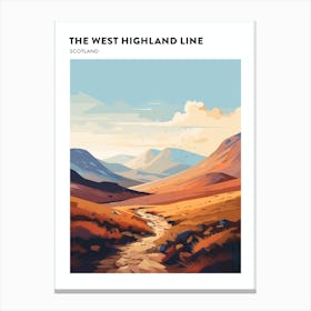 The West Highland Line Scotland 6 Hiking Trail Landscape Poster Canvas Print