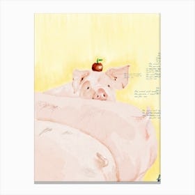 LOVELY PIG Canvas Print
