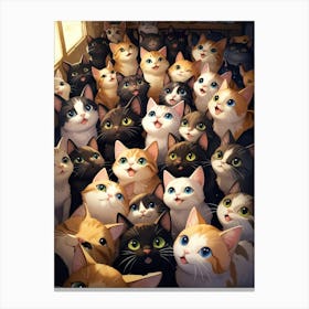 Group Of Cats Canvas Print