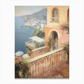 Balcony Overlooking The Sea 1 Canvas Print