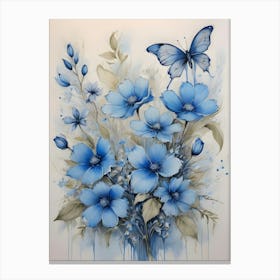 Blue Flowers Canvas Print