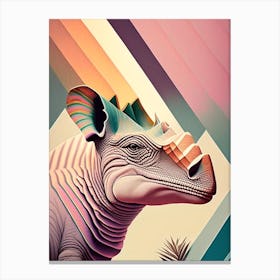 Protoceratops Pastel Dinosaur Canvas Print