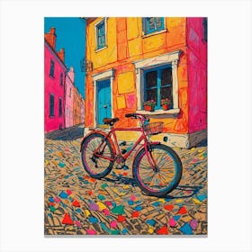 Bicycle In The Street Canvas Print