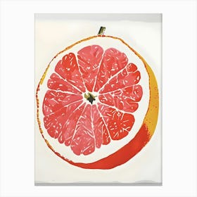 Grapefruit Throw Pillow Canvas Print