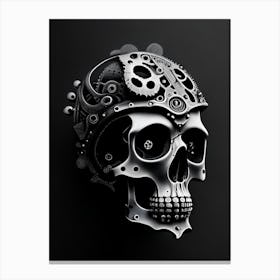 Skull Metal Stream Punk Canvas Print