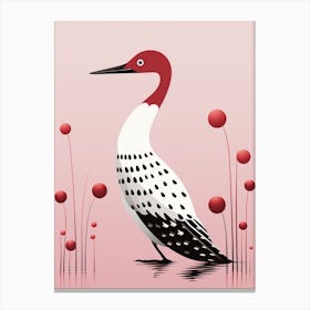 Minimalist Common Loon 2 Illustration Canvas Print