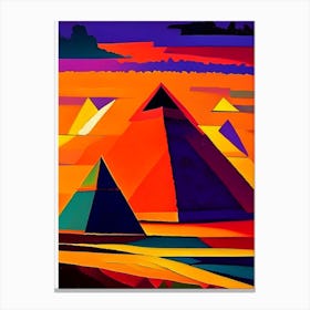 Pyramids Geometric Sunset Canvas Print