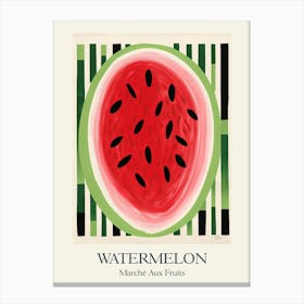 Marche Aux Fruits Watermelon Fruit Summer Illustration 3 Canvas Print