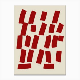 Abstract Red Composition Canvas Print