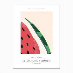 Watermelon Le Marche Fermier Poster 3 Canvas Print