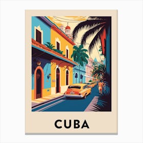 Cuba 3 Vintage Travel Poster Canvas Print
