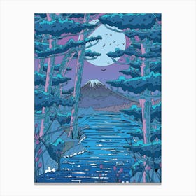 Moonlight In The Forest Canvas Print