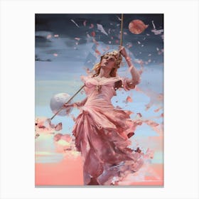 Athena Surreal Mythical Painting 2 Canvas Print