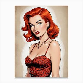 Red Haired Lady Canvas Print