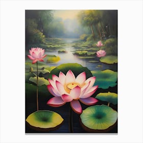 National Flower the Lotus Flowers Canvas Print