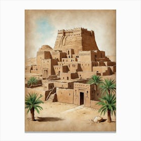 Egyptian City Canvas Print