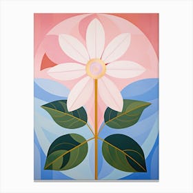 Daisy 1 Hilma Af Klint Inspired Pastel Flower Painting Canvas Print