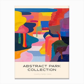 Abstract Park Collection Poster Chapultepec Park Mexico City 3 Canvas Print