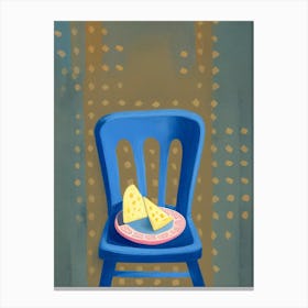 Blue Chair And Cheese Canvas Print