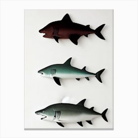 Hammerhead Shark Vintage Poster Canvas Print
