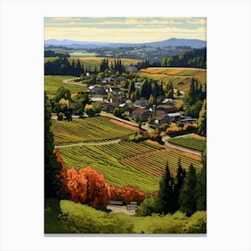 Woodinville Wine Country Fauvism 6 Canvas Print