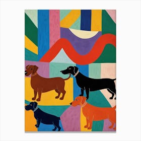 Dachshunds Canvas Print