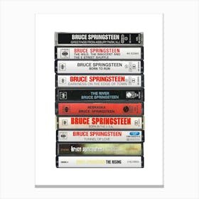 Bruce Springsteen - Albums - Cassette Print Canvas Print