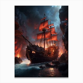 Pirate Ship Print Canvas Print