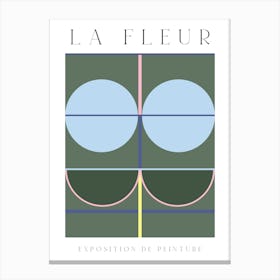 La Fleur Geometric Flowers Poster Set 4 Canvas Print