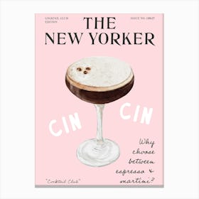 The New Yorker Espresso Martini Canvas Print