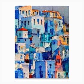 Port Of Tangier Morocco Abstract Block harbour Canvas Print