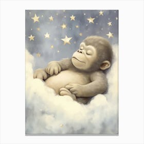 Sleeping Baby Gorilla 3 Canvas Print