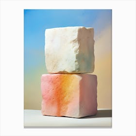 Stacked Marshmallows, Stones Art Canvas Print