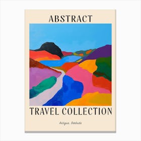 Abstract Travel Collection Poster Antigua Barbuda 1 Canvas Print
