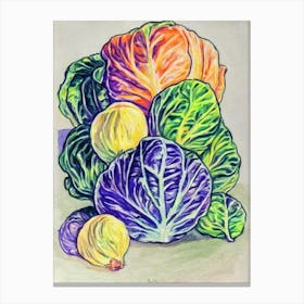 Cabbage Fauvist vegetable Canvas Print