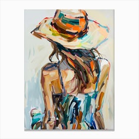 Woman In A Hat Canvas Print