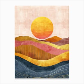 Sunset In The Valley Canvas Print