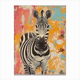 Kitsch Zebra Collage 1 Canvas Print